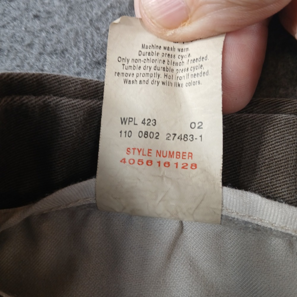 Dockers Chino Pants Mens 38x29 Brown Pleated Cotton Khakis 405616128 - Picture 4 of 9